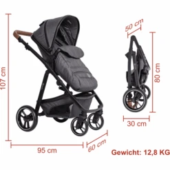 BabyGO Passeggino Simplex Air 3 In 1 Grigio Melange -Vendite Passeggino babygo passeggino simplex air 3 in 1 grigio melange a364148 3