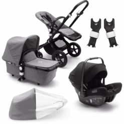Bugaboo Passeggino Trio Cameleon 3 Plus Complete Black/Grey Melange Incl. Ovettonero
