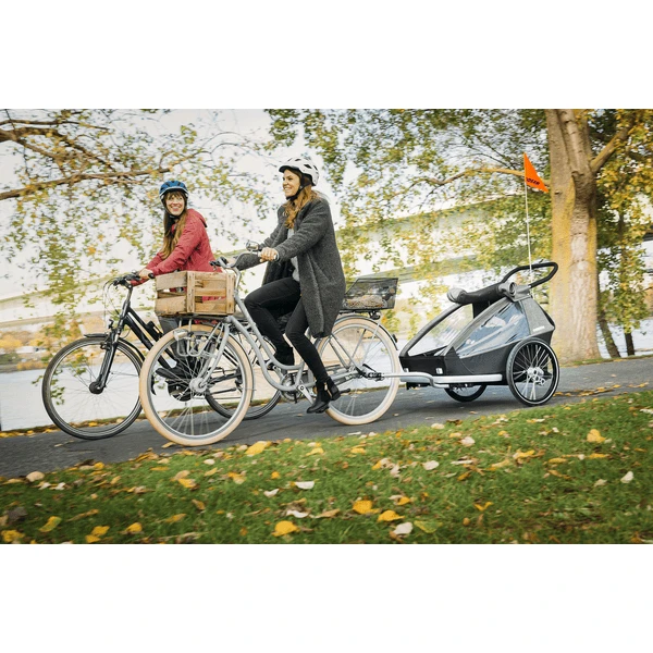 CROOZER Rimorchio Per Biciclette Kid Vaaya 1 Graphite Blue, Incl. Set Jogger 4 CROOZER Rimorchio Per Biciclette Kid Vaaya 1 Graphite Blue, Incl. Set Jogger - immagine 2