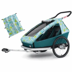 CROOZER Rimorchio Per Biciclette Kid Vaaya 2, Colourful Journey