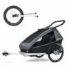 CROOZER Rimorchio Per Biciclette Kid Vaaya 2 Graphite Blue, Incl. Set Jogger