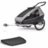CROOZER Rimorchio Per Biciclette Per Bambini Kid Keeke 2 Con Tappetino Protettivo Per I Piedi, Grigio -Vendite Passeggino croozer rimorchio per biciclette per bambini kid keeke 2 con tappetino protettivo per i piedi grigio a417110