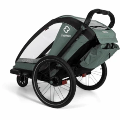 Hamax Rimorchio Per Bici Cocoon ONE Con Posizione Di Riposo Regolabile, Verde/nero -Vendite Passeggino hamax rimorchio per bici cocoon one con posizione di riposo regolabile verde nero a415136 4