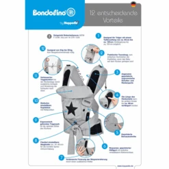 Hoppediz Marsupio Bondolino Plus Popeline One Size Denim -Vendite Passeggino hoppediz marsupio bondolino plus popeline one size denim a272716 4