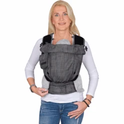 Hoppediz Marsupio Bondolino Plus Popeline One Size Denim Nero