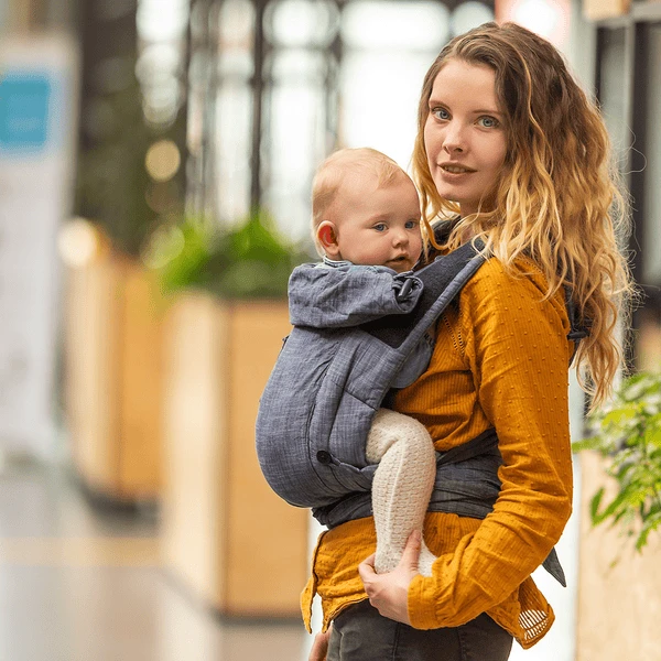 Hoppediz Marsupio Bondolino Plus Popeline One Size Denim Nero 6 Hoppediz Marsupio Bondolino Plus Popeline One Size Denim Nero - immagine 4