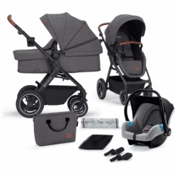 Kinderkraft Passeggino Trio B-TOUR Grigio Scuro