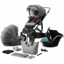 Kinderkraft Passeggino Trio Prime 2020 3 In 1 Grey