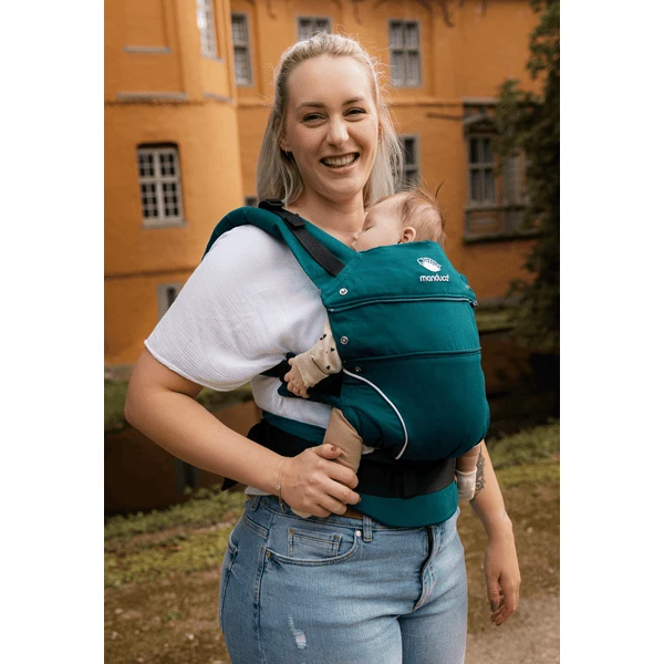 Manduca Marsupio First Pure Cotton Teal 4 Manduca Marsupio First Pure Cotton Teal - immagine 2