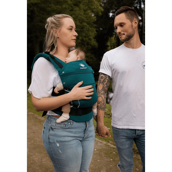 Manduca Marsupio First Pure Cotton Teal 7 Manduca Marsupio First Pure Cotton Teal - immagine 5