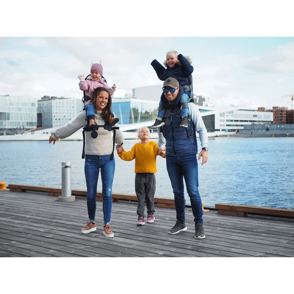 MINIMEIS Marsupio Porta Bimbo Sulle Spalle Blu/nero 4 MINIMEIS Marsupio Porta Bimbo Sulle Spalle Blu/nero - immagine 2