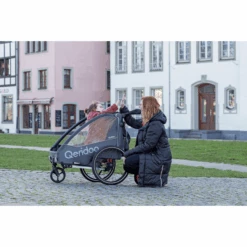 Qeridoo® Rimorchio Per Bici QUPA 1 Lime -Vendite Passeggino qeridoo rimorchio per bici qupa 1 lime a337818 2