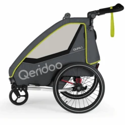Qeridoo® Rimorchio Per Bici QUPA 1 Lime -Vendite Passeggino qeridoo rimorchio per bici qupa 1 lime a337818 4