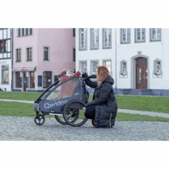 Qeridoo® Rimorchio Per Bici QUPA 2 Lime -Vendite Passeggino qeridoo rimorchio per bici qupa 2 lime a337821 3