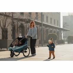 Qeridoo ® Rimorchio Per Bicicletta Per Bambini Sportrex 2 Edizione Limitata, Blu Minerale -Vendite Passeggino qeridoo rimorchio per bicicletta per bambini sportrex 2 edizione limitata blu minerale a412099 2