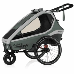 Qeridoo® Rimorchio Per Biciclette Kidgoo1 Ivy Green