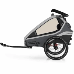 Qeridoo® Rimorchio Per Biciclette Kidgoo1 Steel Grey -Vendite Passeggino qeridoo rimorchio per biciclette kidgoo1 steel grey a337806 2
